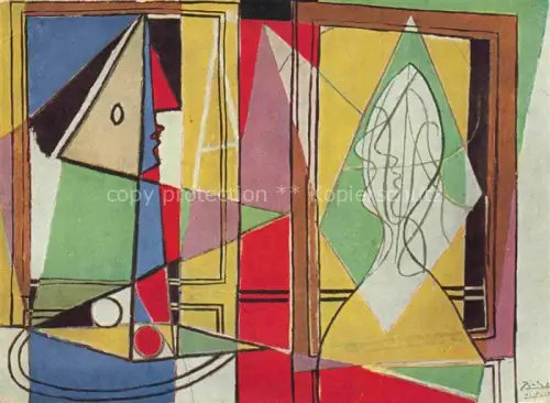 AK / Ansichtskarte PICAssO Pablo (1881-1973) Kuenstlerkarte Due donne davanti alla