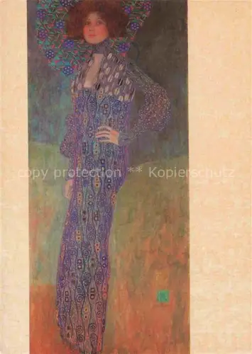 AK / Ansichtskarte KLIMT Gustav (1862-1918) Kuenstlerkarte Bildnis Emilie Floege Wien 