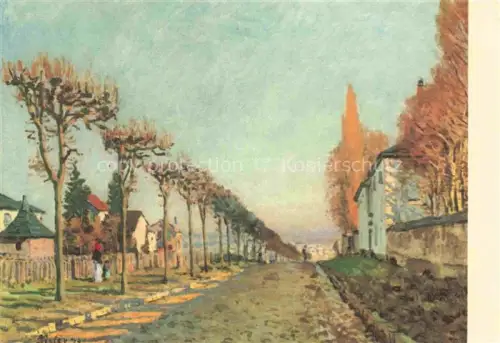 AK / Ansichtskarte SISLEY Alfred (1839-1899) Kuenstlerkarte La route die Strasse Paris