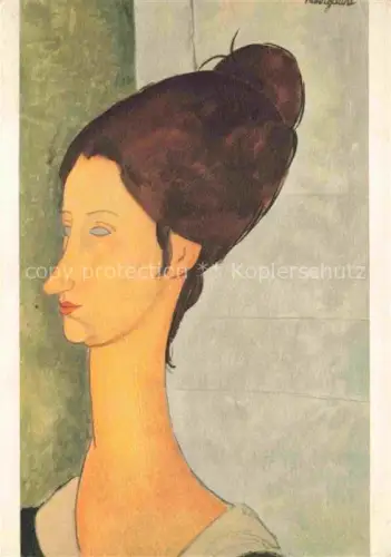 AK / Ansichtskarte MODIGLIANI Amedeo (1884-1920) Kuenstlerkarte Portrait de Madame Hebuterne 