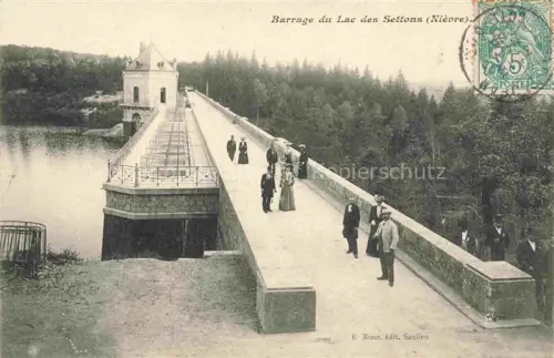 AK / Ansichtskarte Barrage du Lac des Settons Montsauche-les-Settons Chateau-Chinon 58 Nievre Bruecke