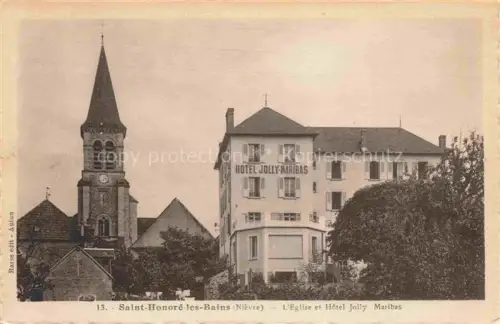 AK / Ansichtskarte Saint-Honore-les-Bains Eglise Hotel Jolly Maribas