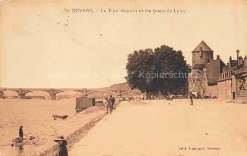 AK / Ansichtskarte NEVERS 58 Nievre La Tour Goguin et les Quais de Loire