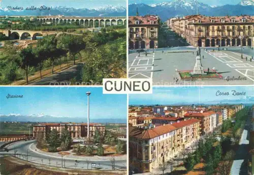 AK / Ansichtskarte Cuneo Mondovi Piemonte IT Viaducts sulla Stura Glimberti Stazione Corso Dante