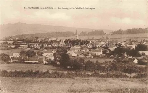 AK / Ansichtskarte St-Honore-les-Bains Chateau-Chinon 58 Nievre Le Bourg et la Vieelle Montagne