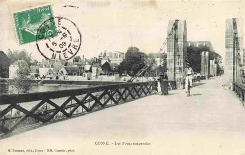 AK / Ansichtskarte COSNE -Cours-sur-Loire 58 Nievre Les Ponts suspendus