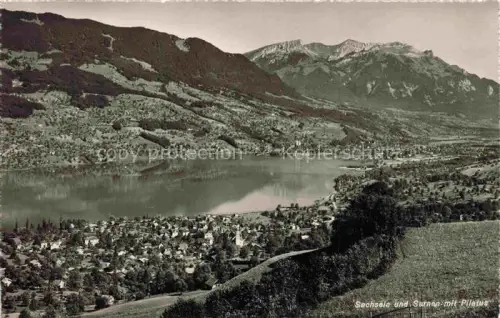 AK / Ansichtskarte Sachseln OW und Sarnen mit Pilatus