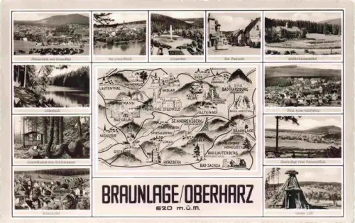 AK / Ansichtskarte Braunlage Harz Niedersachsen Teilansichten Panoramakarte