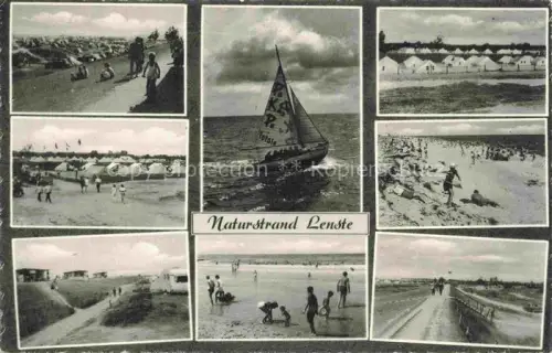 AK / Ansichtskarte Lenste Holstein Ostseebad Groemitz Schleswig-Holstein Strandartien Siedlung Segelboot Camping