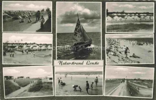 AK / Ansichtskarte Lenste Holstein Ostseebad Groemitz Schleswig-Holstein Strandpartien Camping Segelboot Siedlung