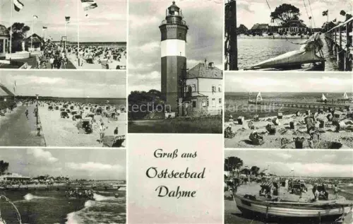 AK / Ansichtskarte DAHME  Ostseebad Schleswig-Holstein Strandpartien Seebruecke Leuchtturm