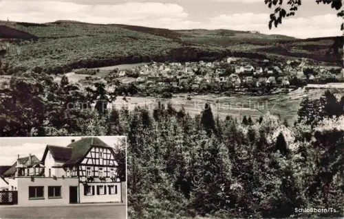 AK / Ansichtskarte Schlossborn Glashuetten Hochtaunuskreis Hessen Gasthaus Frankenbach Fliegeraufnahme