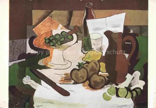 AK / Ansichtskarte BRAQUE George (1882-1963) Kuenstlerkarte Musikpartitur und Fruechte 