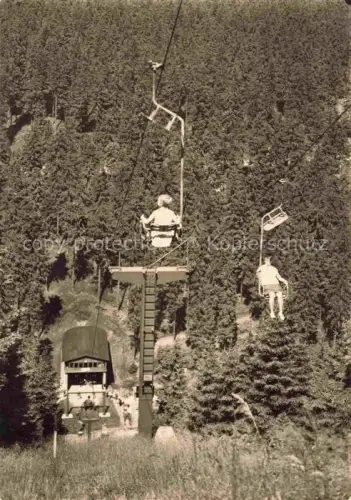 AK / Ansichtskarte Sessellift Chairlift Telesiege Oberdorf Thuer Schanze am Rennsteig 