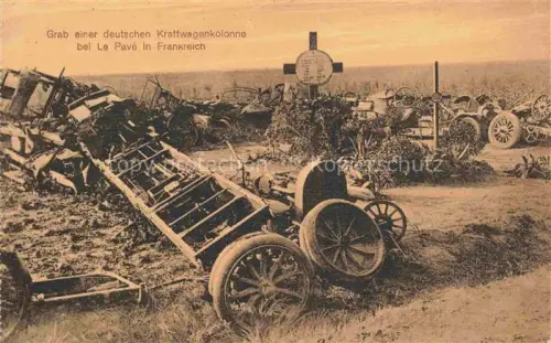 AK / Ansichtskarte Le Pave VERDUN 55 Meuse Grab deutschen Kraftwagenkolonne