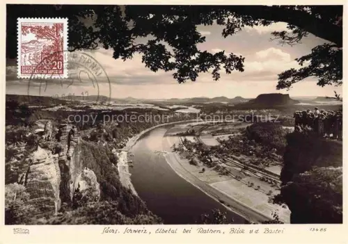 AK / Ansichtskarte HAHN Foto Hahn Nr. 13485 Saechs. Schweiz Elbtal Rathen Bastei 