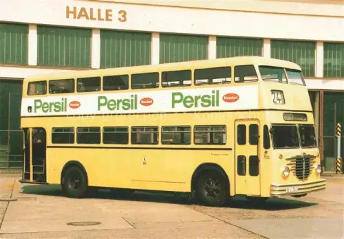 AK / Ansichtskarte Bus Autobus Omnibus Persil Buessing Zweiachs Doppeldecker Berlin