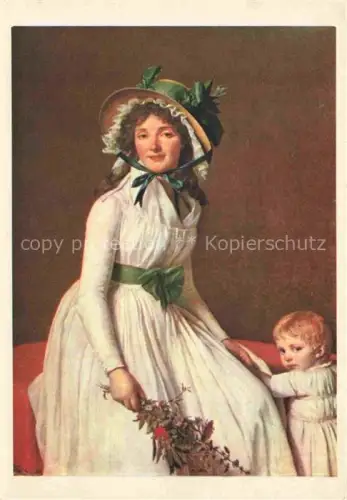 AK / Ansichtskarte DAVID Louis (1748-1825) Kuenstlerkarte Madame Seriziat Frau Kind Musée du Louvre Paris 