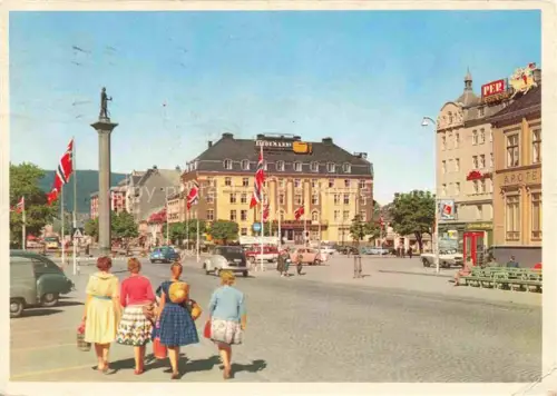 AK / Ansichtskarte Trondheim Trondhjem Norge The Market Place