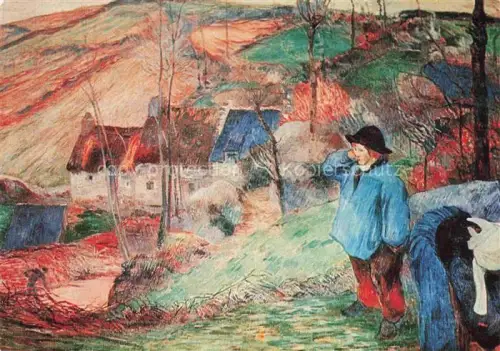 AK / Ansichtskarte GAUGUIN Paul (1848-1903) Kuenstlerkarte Bretonische Landschaft 