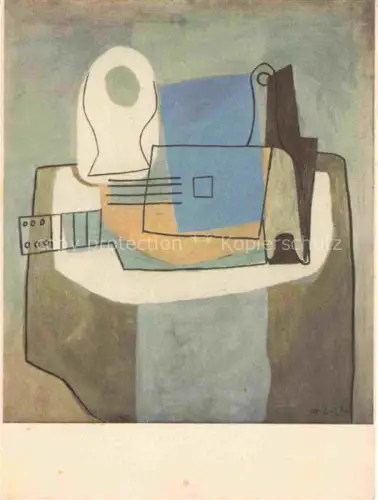 AK / Ansichtskarte PICAssO Pablo (1881-1973) Kuenstlerkarte Gitarre Flasche und Obstschale 