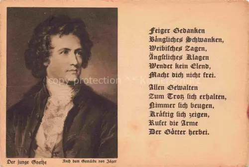 AK / Ansichtskarte GOETHE Johann Wolfgang von (1749-1832) Dichter Gemaelde von Jaeger Muenchen