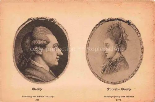 AK / Ansichtskarte GOETHE Johann Wolfgang von (1749-1832) Dichter Kornelie 