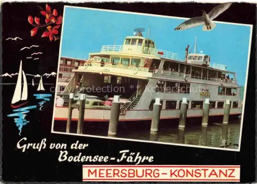 AK / Ansichtskarte Faehre Ferry Bac Traghetto-- Am Bodensee Meersburg Konstanz 