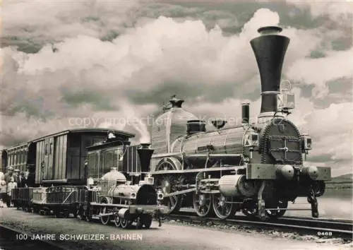 AK / Ansichtskarte Eisenbahn Railway Chemin de Fer Ferrovia-- Die rekonstruierte Spanisch Broetli Bahn Massstab 