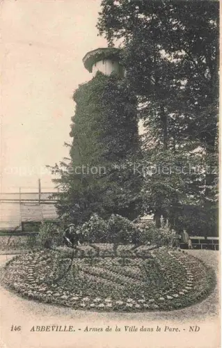 AK / Ansichtskarte ABBEVILLE 80 Somme Armes de la Ville dans le Parc 