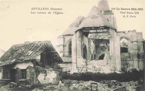 AK / Ansichtskarte Arvillers Montdidier 80 Somme Somme les ruines de l'Eglise 