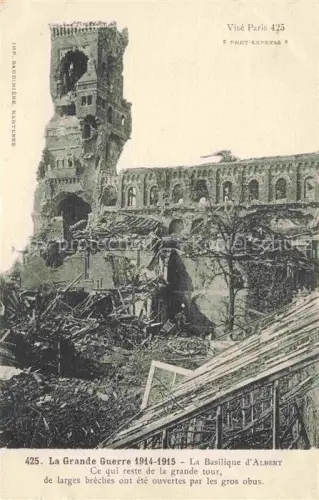 AK / Ansichtskarte ALBERT  Peronne 80 Somme La Grande Guerre Basilique Paris