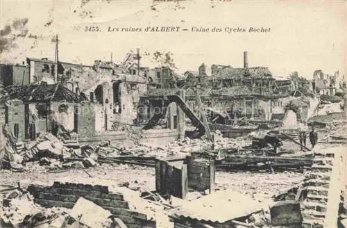 AK / Ansichtskarte ALBERT  Peronne 80 Somme Les ruines Usine des Cycles Rochel Krieg