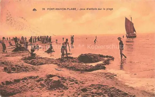 AK / Ansichtskarte Fort-Mahon-Plage Abbeville 80 Somme Jeux d'enfants sur la plage Segelboot 