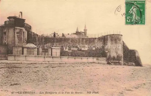 AK / Ansichtskarte Le Crotoy ABBEVILLE 80 Somme Les Remparts le Feu de Maree 