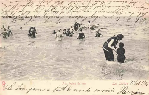 AK / Ansichtskarte Le Crotoy ABBEVILLE 80 Somme Aux bains d mer