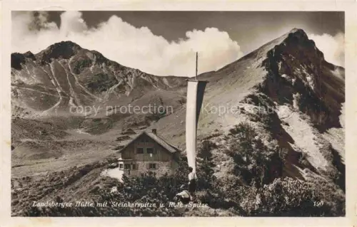 AK / Ansichtskarte Landsbergerhuette 1800m Tannheim Tirol AT Steinkarspitze Rote Spitze 