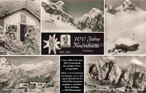 AK / Ansichtskarte Knorrhuette 2051m Zugspitzplatt Garmisch-Partenkirchen Bayern Am Zugspitzplatt 