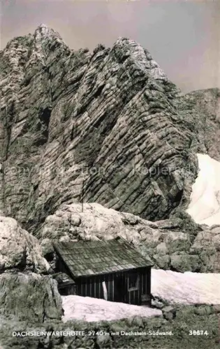 AK / Ansichtskarte Dachsteinwartehuette 1910m Ramsau Dachstein AT Mit Dachstein Suedwand 