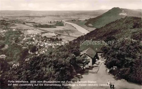 AK / Ansichtskarte PORTA WESTFALICA NRW Bismarkturm Funk Fernseh Station Jacobsberg 
