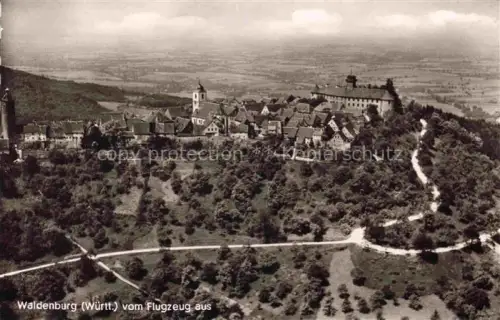 AK / Ansichtskarte Waldenburg Hohenlohekreis BW Vom Flugzeug aus