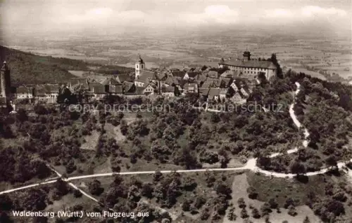 AK / Ansichtskarte Waldenburg Hohenlohekreis BW Vom Flugzeug aus