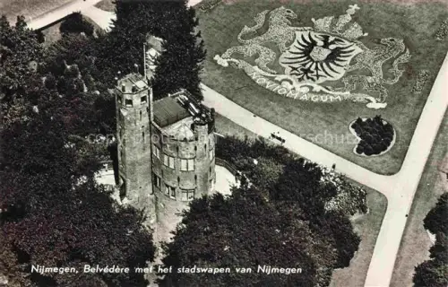 AK / Ansichtskarte NIJMEGEN Nymegen Gelderland NL Belvedere met het stadwapen 