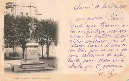 AK / Ansichtskarte Poissy Saint-Germain-en-Laye 78 Yvelines Statue de Meissonier 