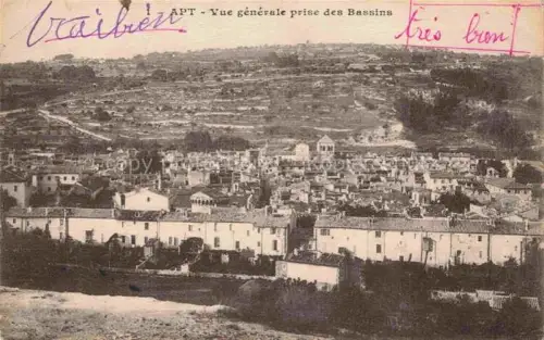 AK / Ansichtskarte Apt 84 Vaucluse Vue generale prise des Bassins