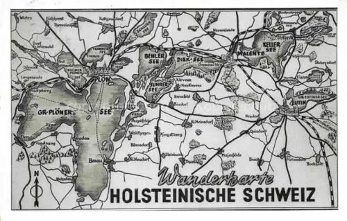 AK / Ansichtskarte Ploen am See Schleswig-Holstein Wanderkarte Holsteinische Schweiz