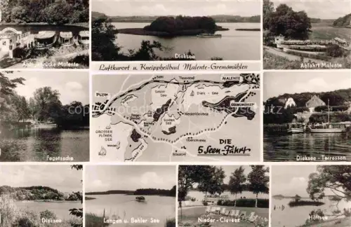 AK / Ansichtskarte Malente-Gremsmuehlen Ostholstein Anlegerbruecke Dieksee Fegetasche Langen und Behler See Nieder Cleveez Dieksee Terrasen Hoeftsee