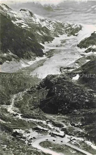 AK / Ansichtskarte Sustenhorn 3503m Meiental BE Panorama mit Hotel Steingletscher