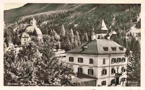 AK / Ansichtskarte Boeckstein Bad-Gastein Pinzgau-Pongau AT Kurhaus Rader mit Kirche und Schloss