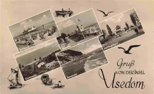 AK / Ansichtskarte Insel Usedom Ahlbeck Zinnowitz Bansin Koserow Heringsdorf